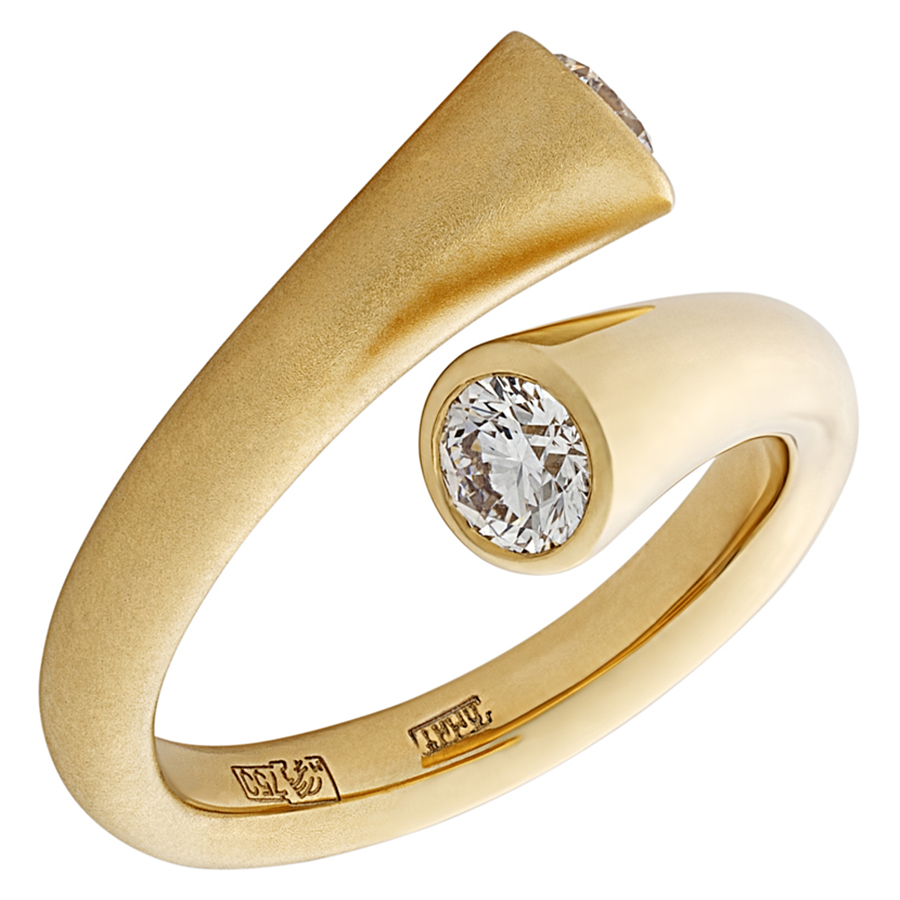 Кольцо, золото, бриллиант, 010593-Ж